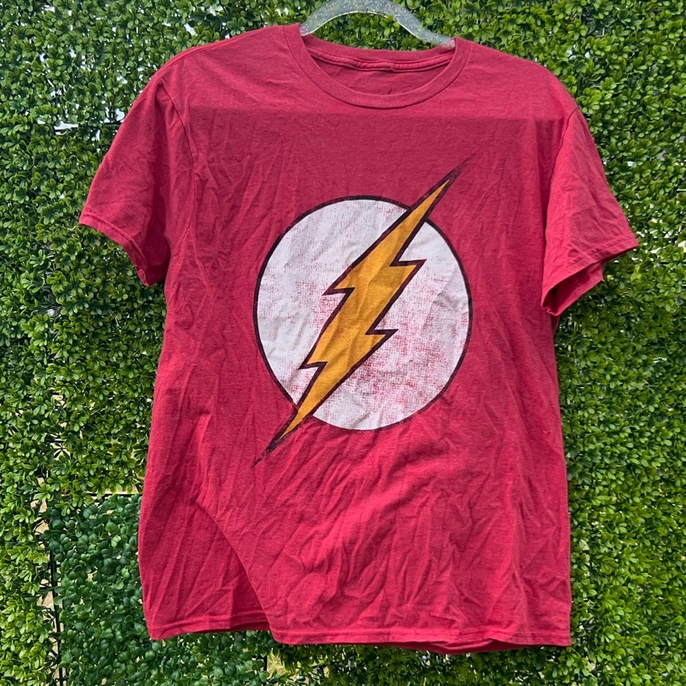 Red Kids T-Shirt with Lightning Bolt Design